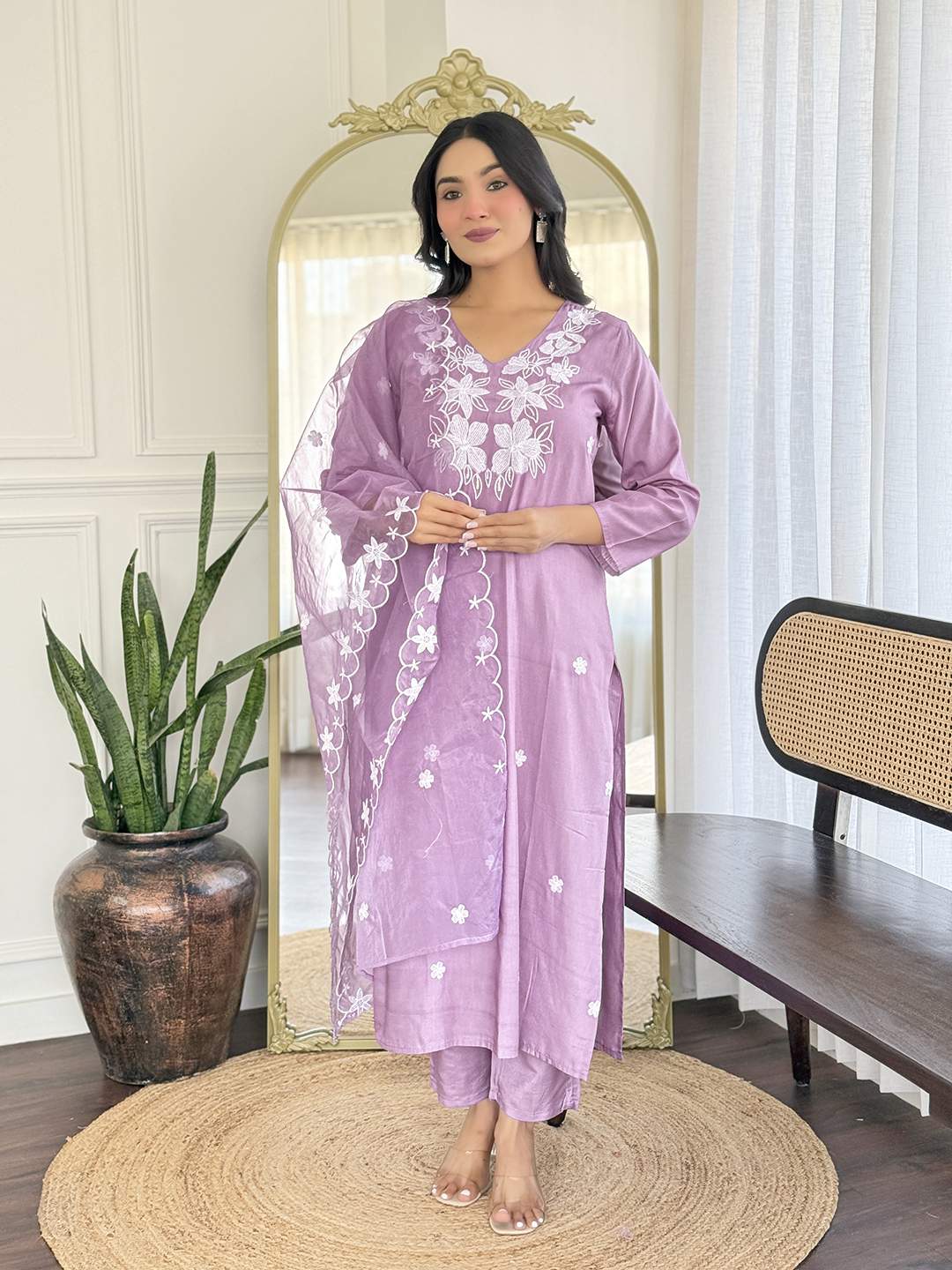 Embroidery Rayon Kurta Set