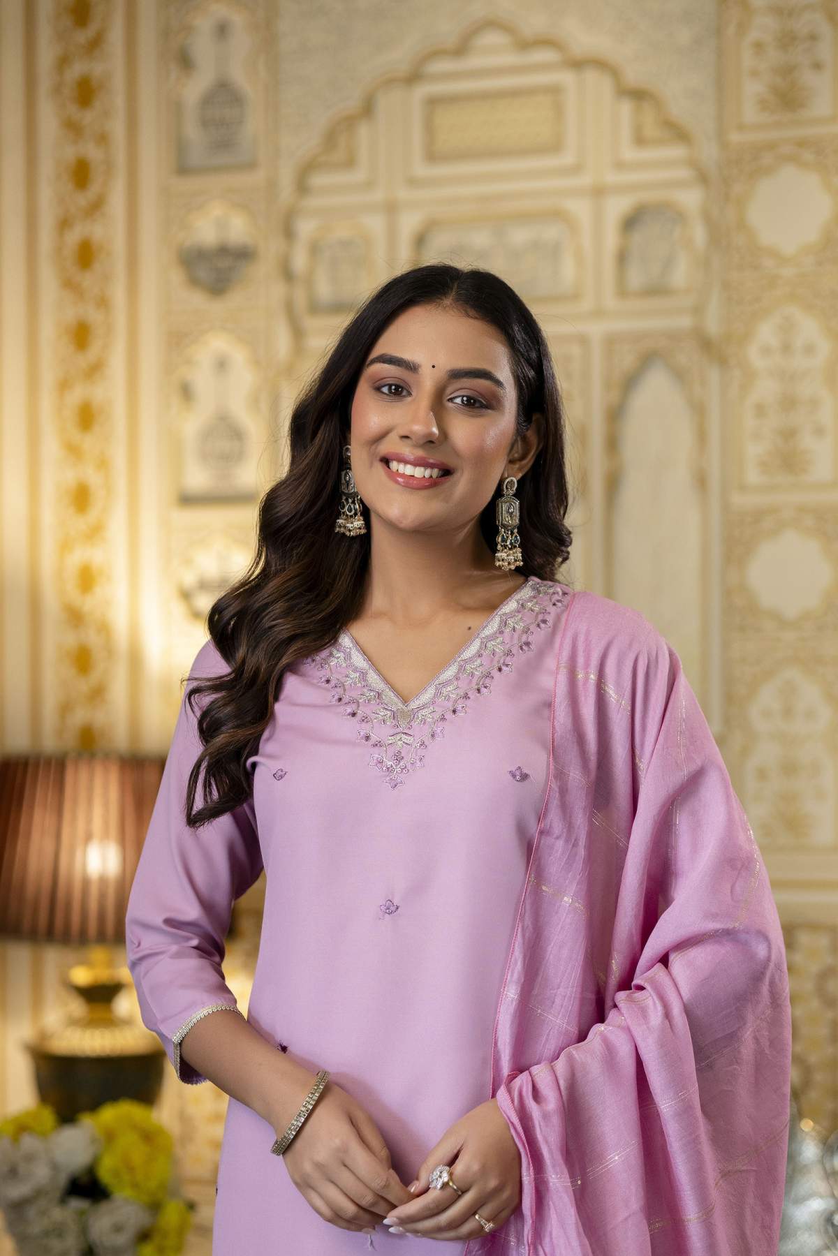 Embroidared Viscose Rayon Kurta Set