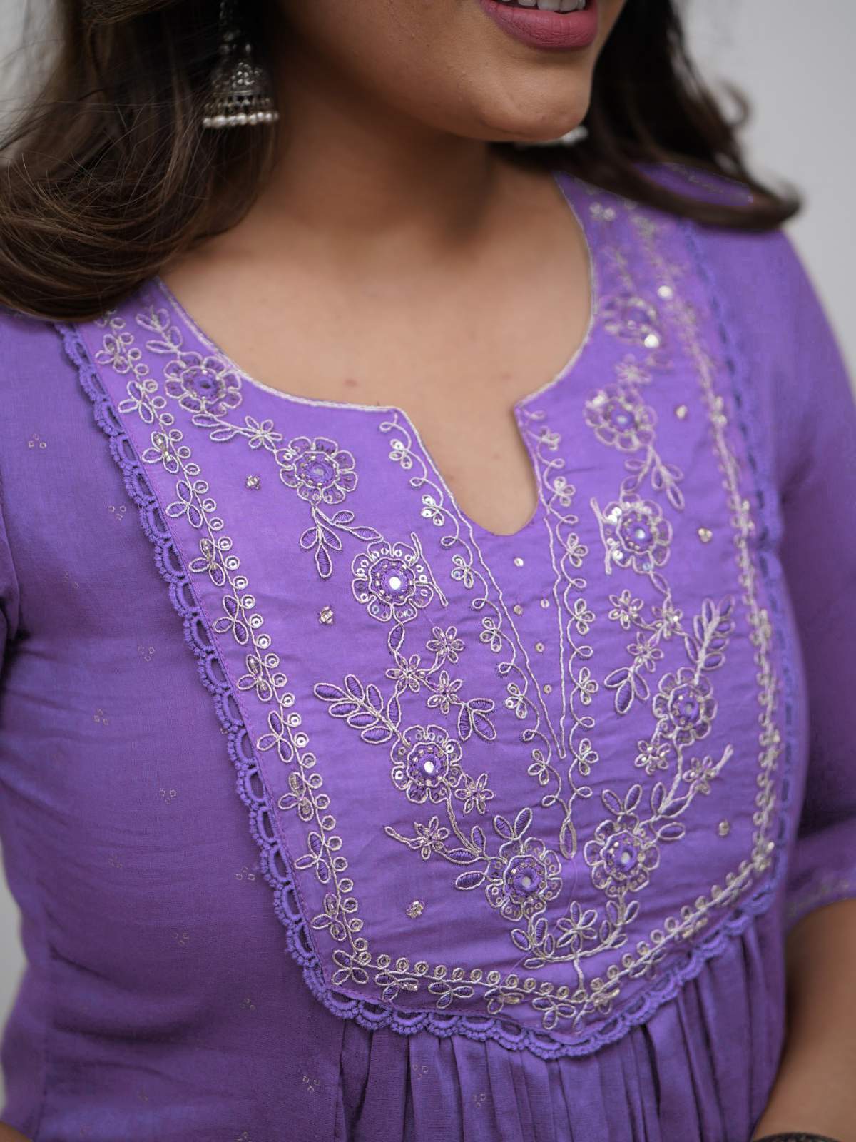 Embroidared Cottan Printed Kurta Set