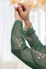 Embroidared Chanderi Silk Kurta Set