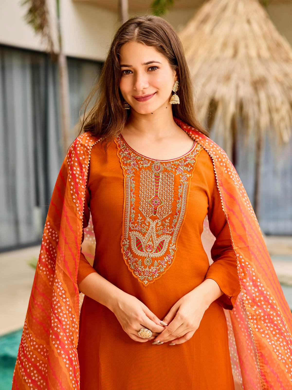 Embroidared Rayon Kurta Set