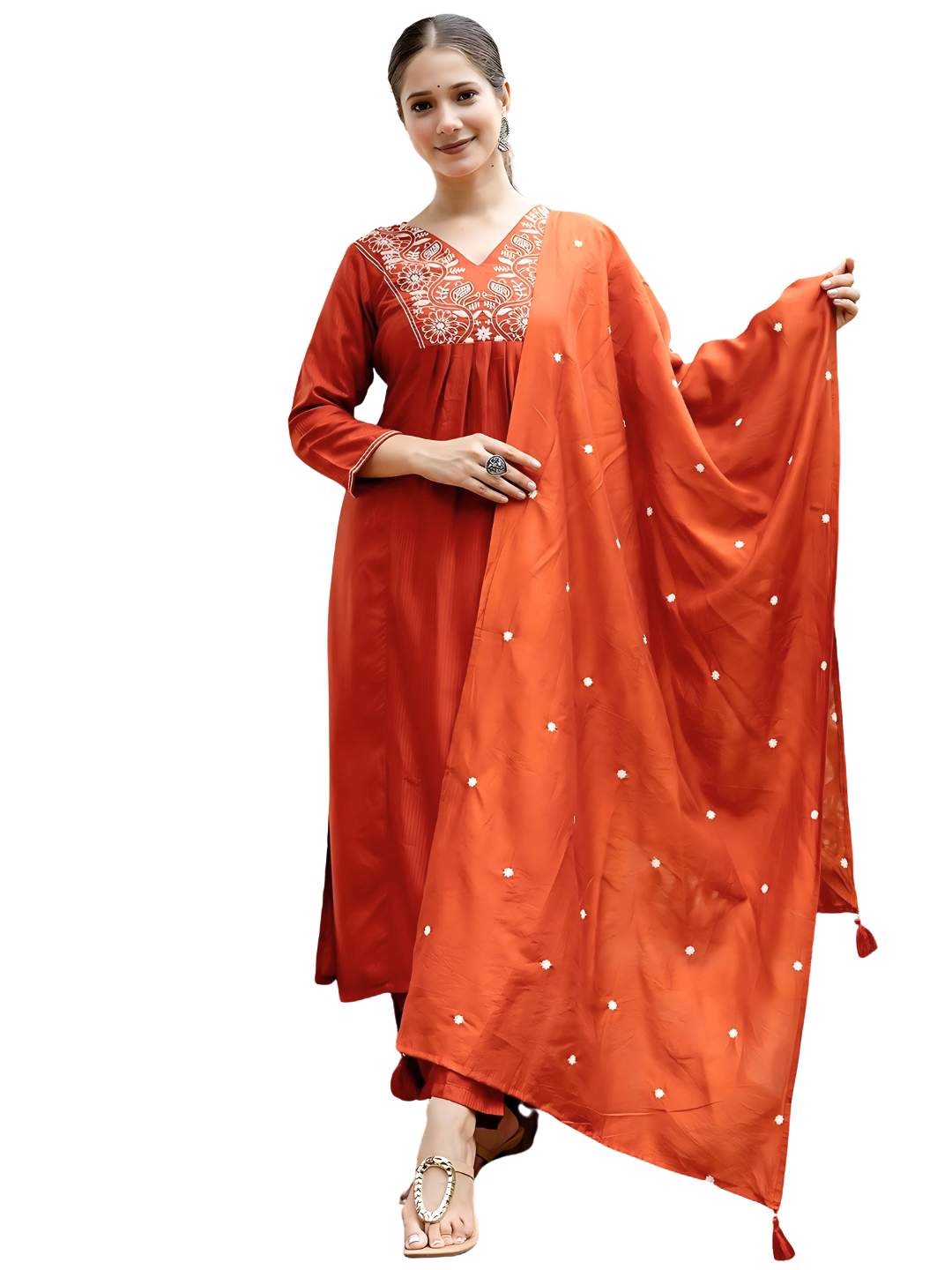 Embroidared Viscose Rayon Kurta Set