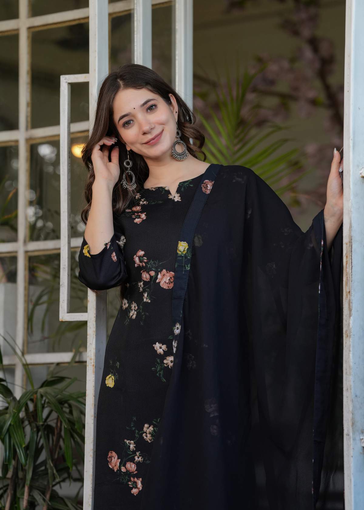 Printed Silk Blend Kurta Set
