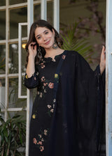 Printed Silk Blend Kurta Set