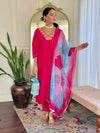 Embroidery Rayon Slub Kurta Set