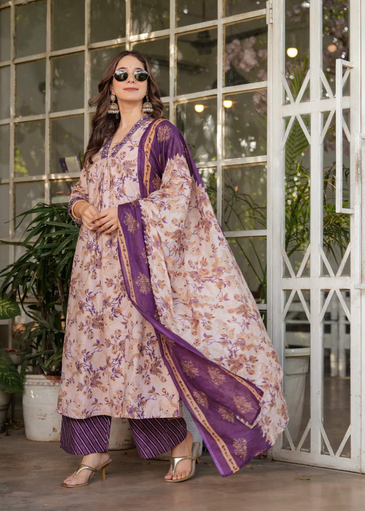 Printed Pure Cotton Kurta Set