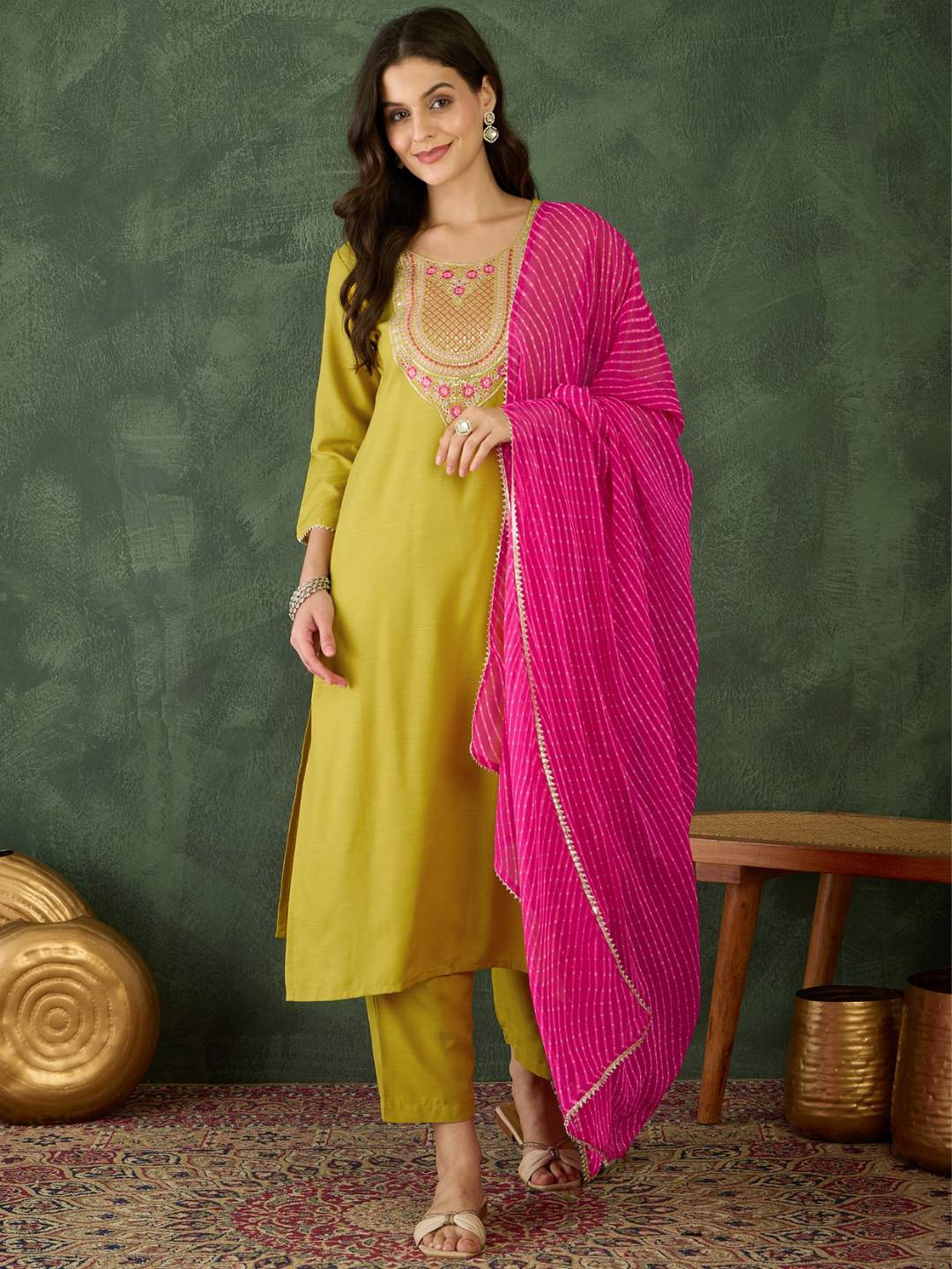 Embroidared Rayon Kurta Set