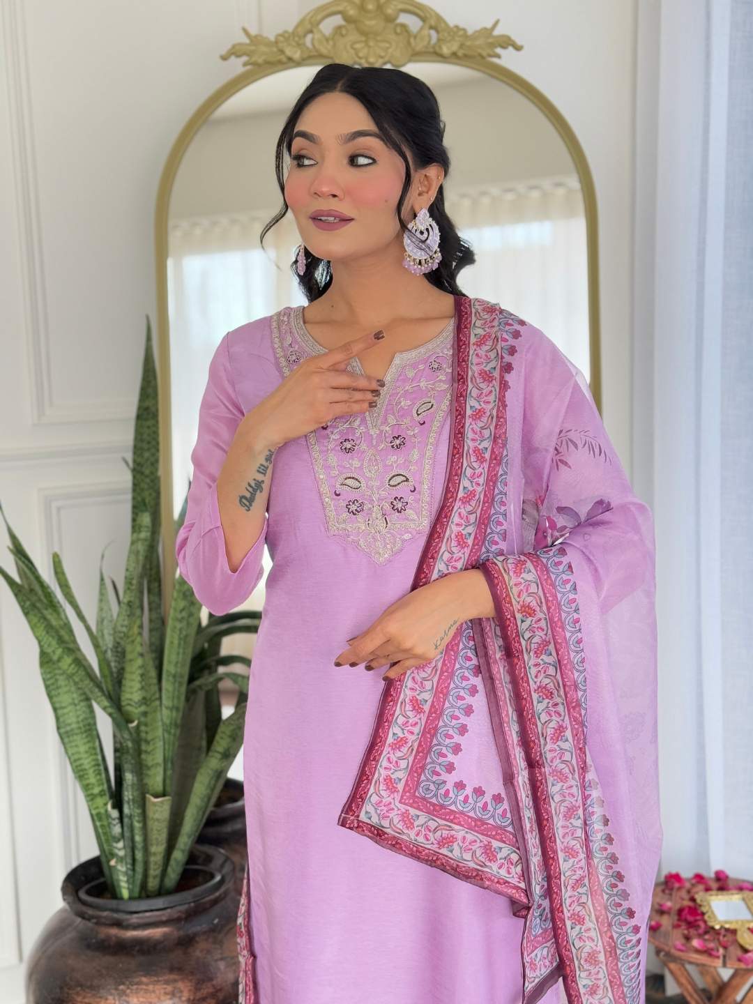 Embroidery Rayon Kurta Set