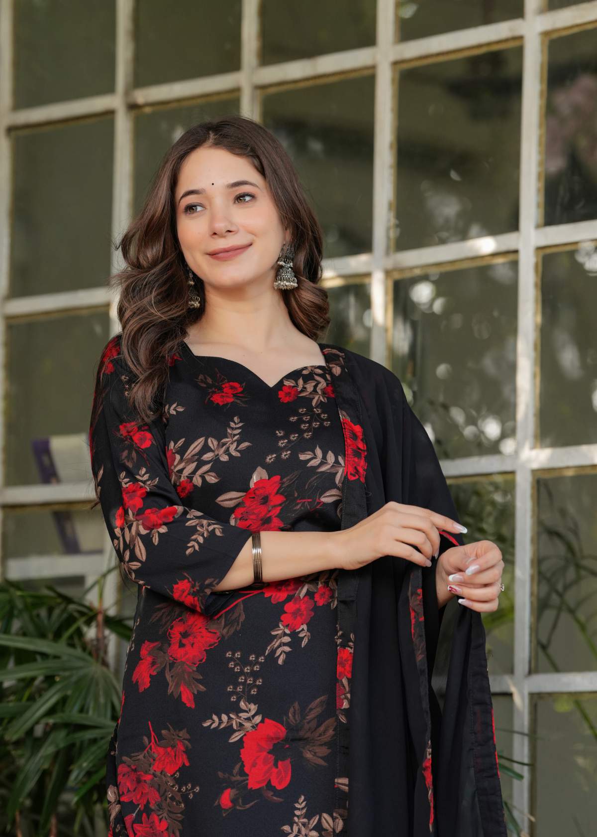 Printed Silk Blend Kurta Set