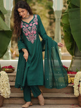Embroidared Viscose Rayon Kurta Set