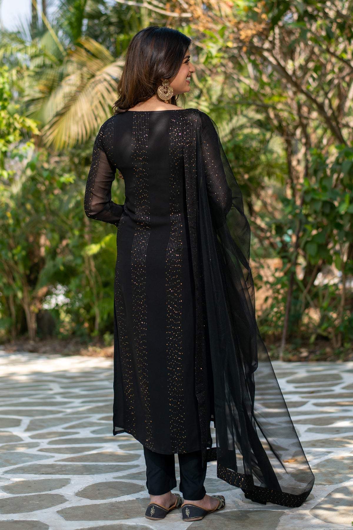 Embroidery Faux Georgette Kurta Set
