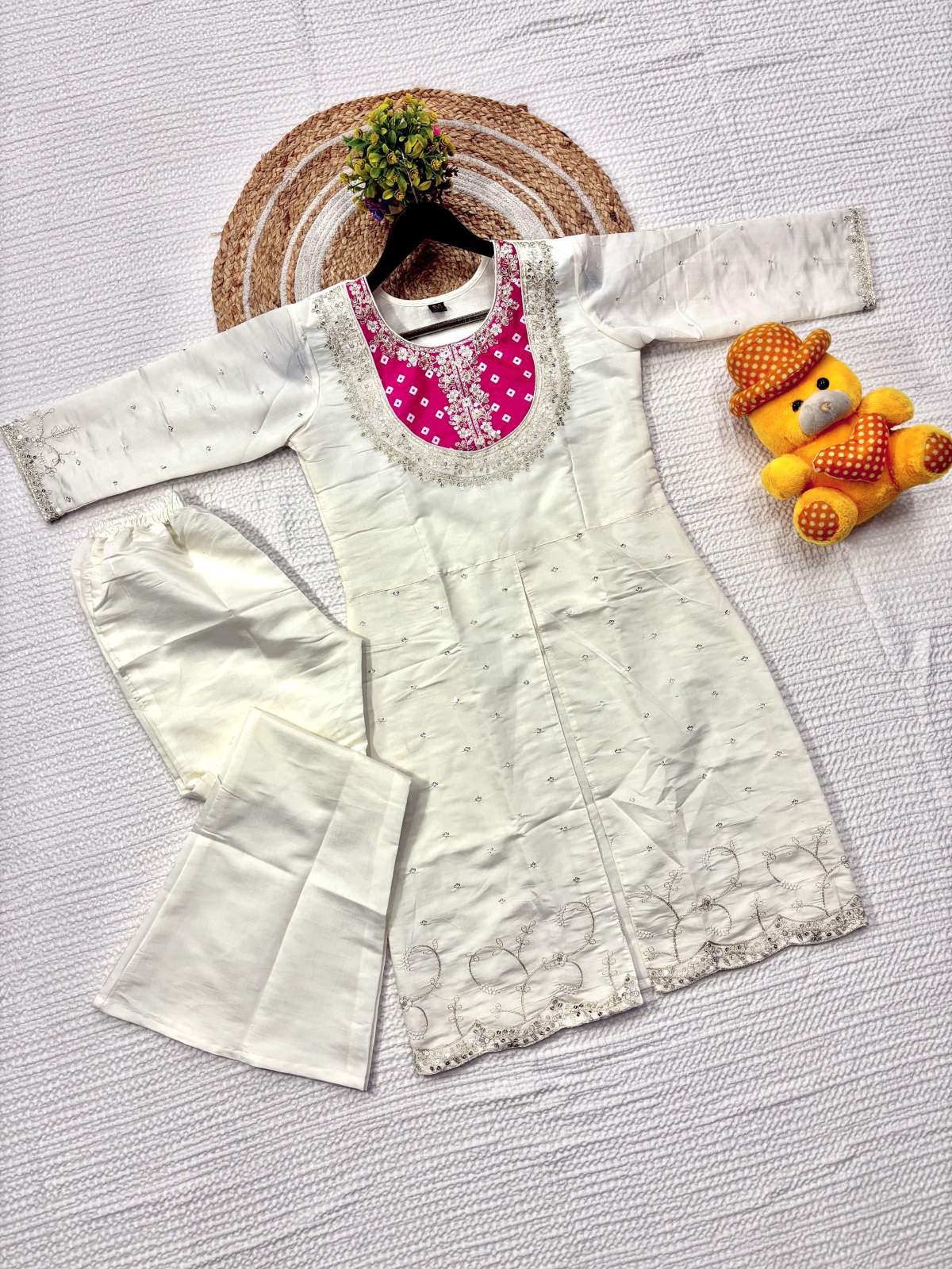 Coding Sequence Embroidered Kurti