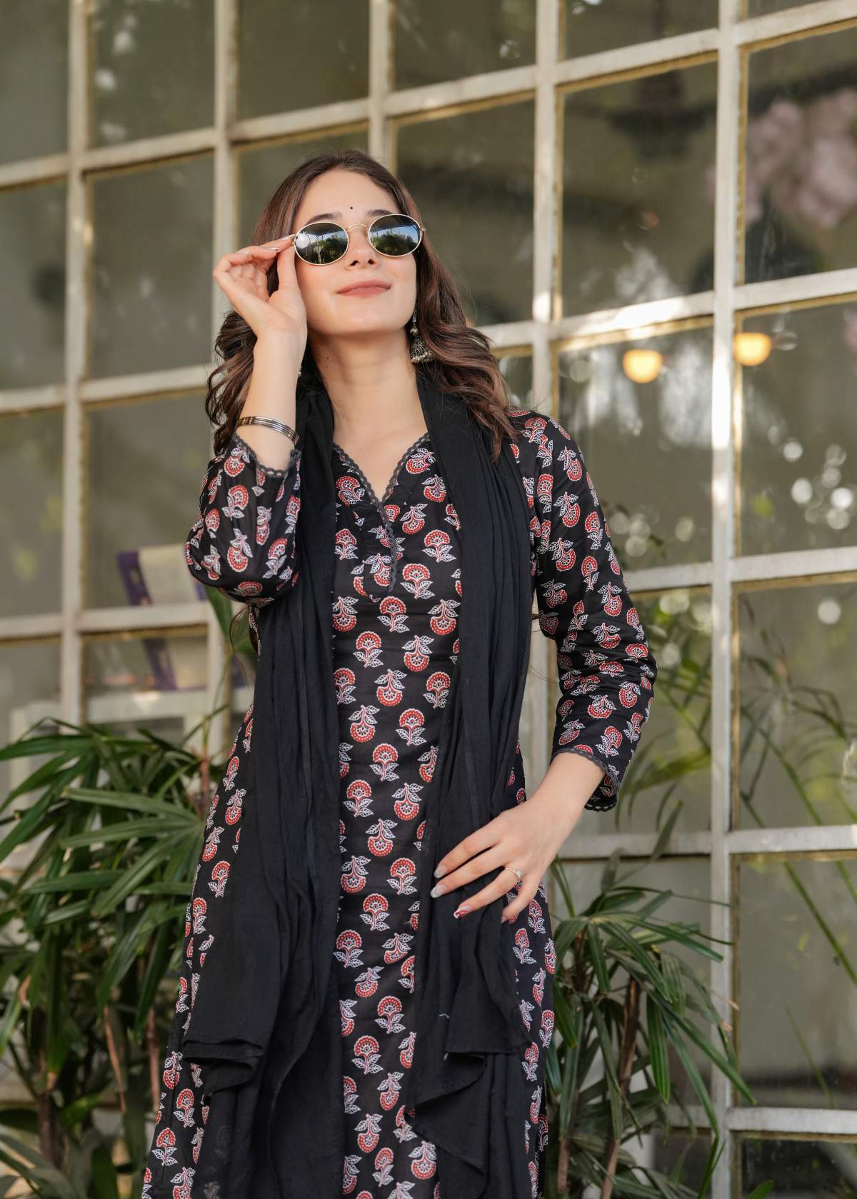 Printed Pure Cotton Kurta Set