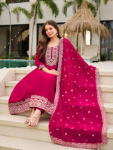 Embroidery Cp Vichitra Kurta Set