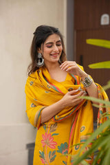 Printed French Crepe Kurta Set