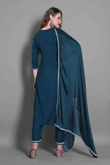 Embroidery Silk Blend Kurta Set