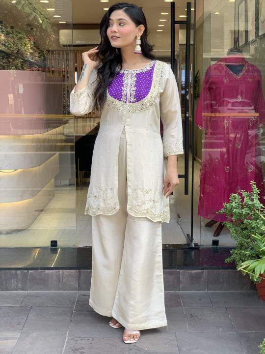 Coding Sequence Embroidered Kurti