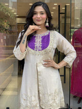 Coding Sequence Embroidered Kurti