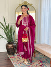 Embroidery Cp Vichitra Kurta Set