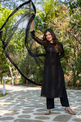 Embroidery Faux Georgette Kurta Set