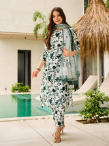 Embroidared Silk Blend Kurta Set