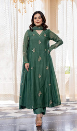 Embroidared Chanderi Silk Kurta Set