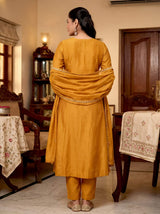 Embroidared Vichitra Silk Kurta Set