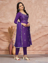 Embroidery Cottan Blend Kurta Set