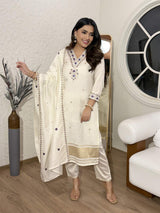 Embroidared Viscose Silk Kurta Set