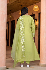 Embroidared Chanderi Silk Kurta Set