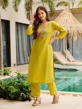 Embroidared Rayon Kurta Set