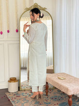 Embroidery Viscose Chanderi Kurta Set