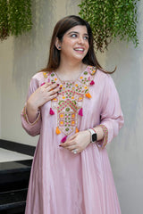 Embroidery French Crepe Kurta Set