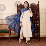 Embroidared Chanderi Silk Kurta Set