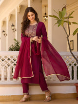 Embroidery Rayon Kurta Set