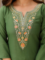 Embroidared Rayon Kurta Set