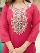 Embroidared Rayon Kurta Set