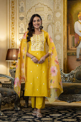 Embroidared Viscose Rayon Kurta Set
