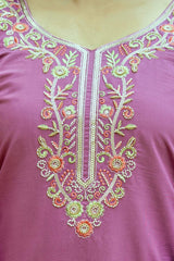 Embroidared Beads Viscose Chanderi Silk Kurta Set