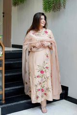 Embroidared Bsy Chanderi Silk Kurta Set