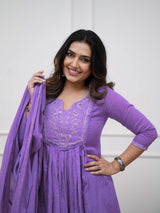 Embroidared Cottan Printed Kurta Set