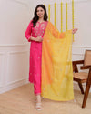 Embroidared Chanderi Kurta Set