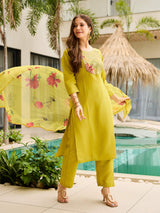 Embroidared Rayon Kurta Set