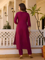 Embroidery Rayon Kurta Set