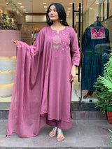 Embroidared Cottan Kurta Set