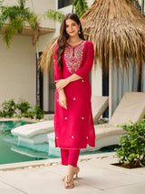 Embroidared Viscose Kurta Set