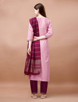 Embroidery Cotton Blend Kurta Set