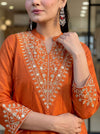 Embroidared Cp Vichitra Silk Kurta Set