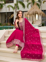 Embroidery Cp Vichitra Kurta Set