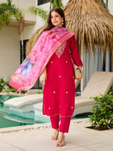 Embroidared Viscose Kurta Set